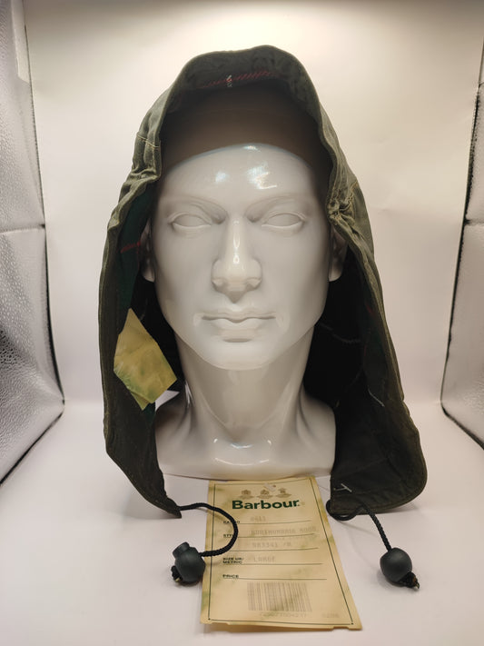 RARO Cappuccio Barbour vintage verde per Northumbria cerato Taglia Unica -Rare Northumbria Hood A411