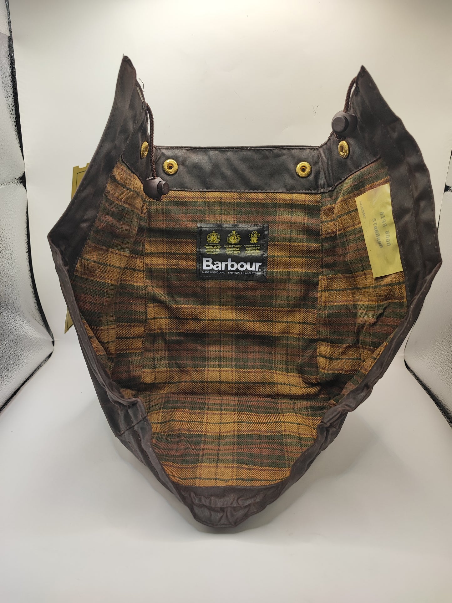 Cappuccio Barbour vintage marrone Taglia Unica - Brown Vintage Waxed Hood A198