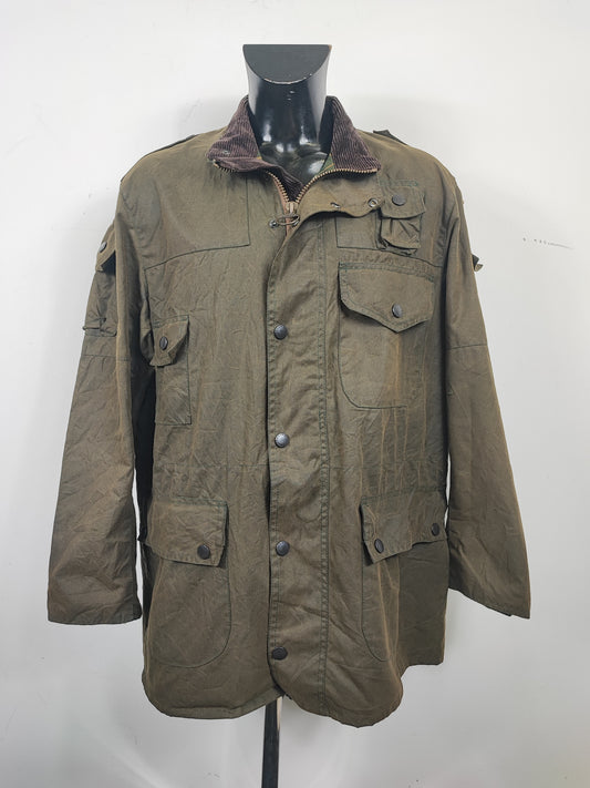RARA Barbour Giacca Cowan Commando verde c44/112 cm Green wax Man Jacket size Large/XL