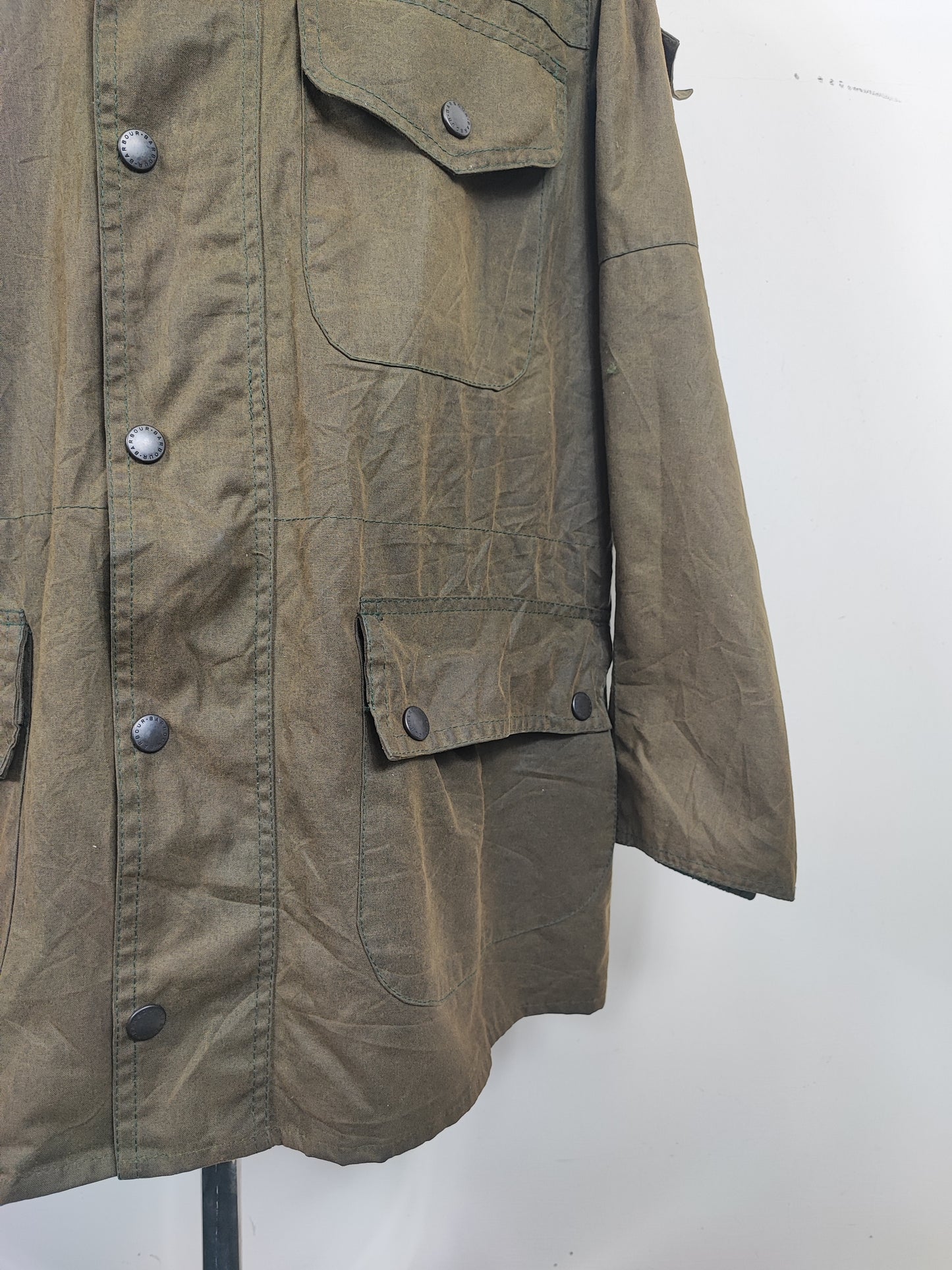RARA Barbour Giacca Cowan Commando verde c44/112 cm Green wax Man Jacket size Large/XL