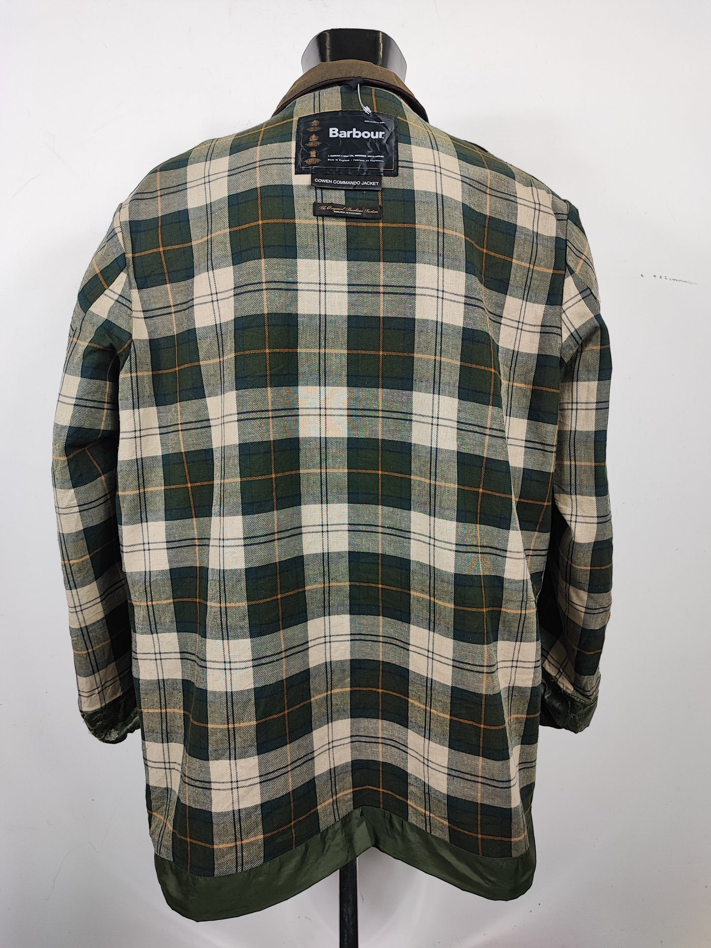 RARA Barbour Giacca Cowan Commando verde c44/112 cm Green wax Man Jacket size Large/XL