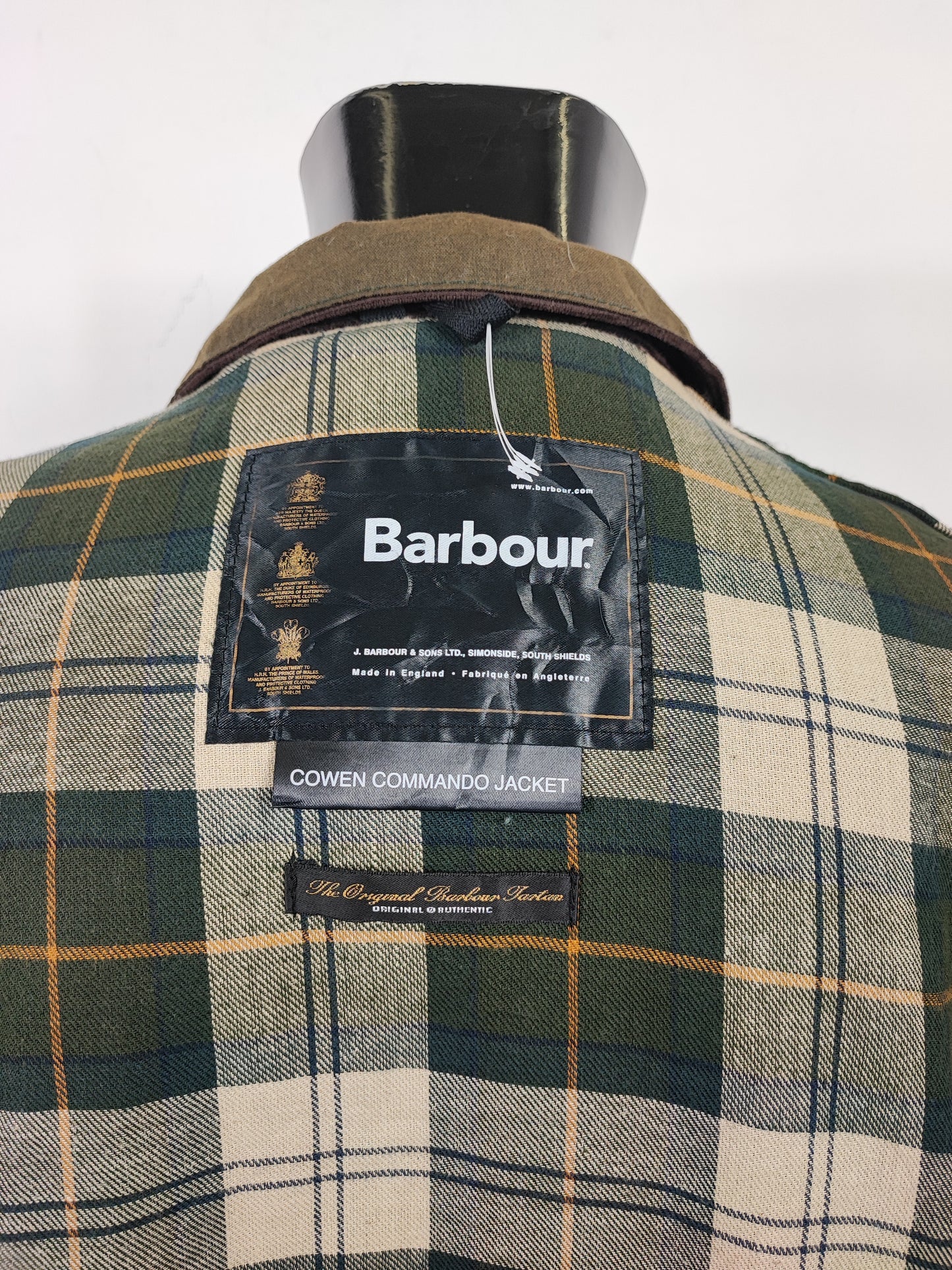 RARA Barbour Giacca Cowan Commando verde c44/112 cm Green wax Man Jacket size Large/XL