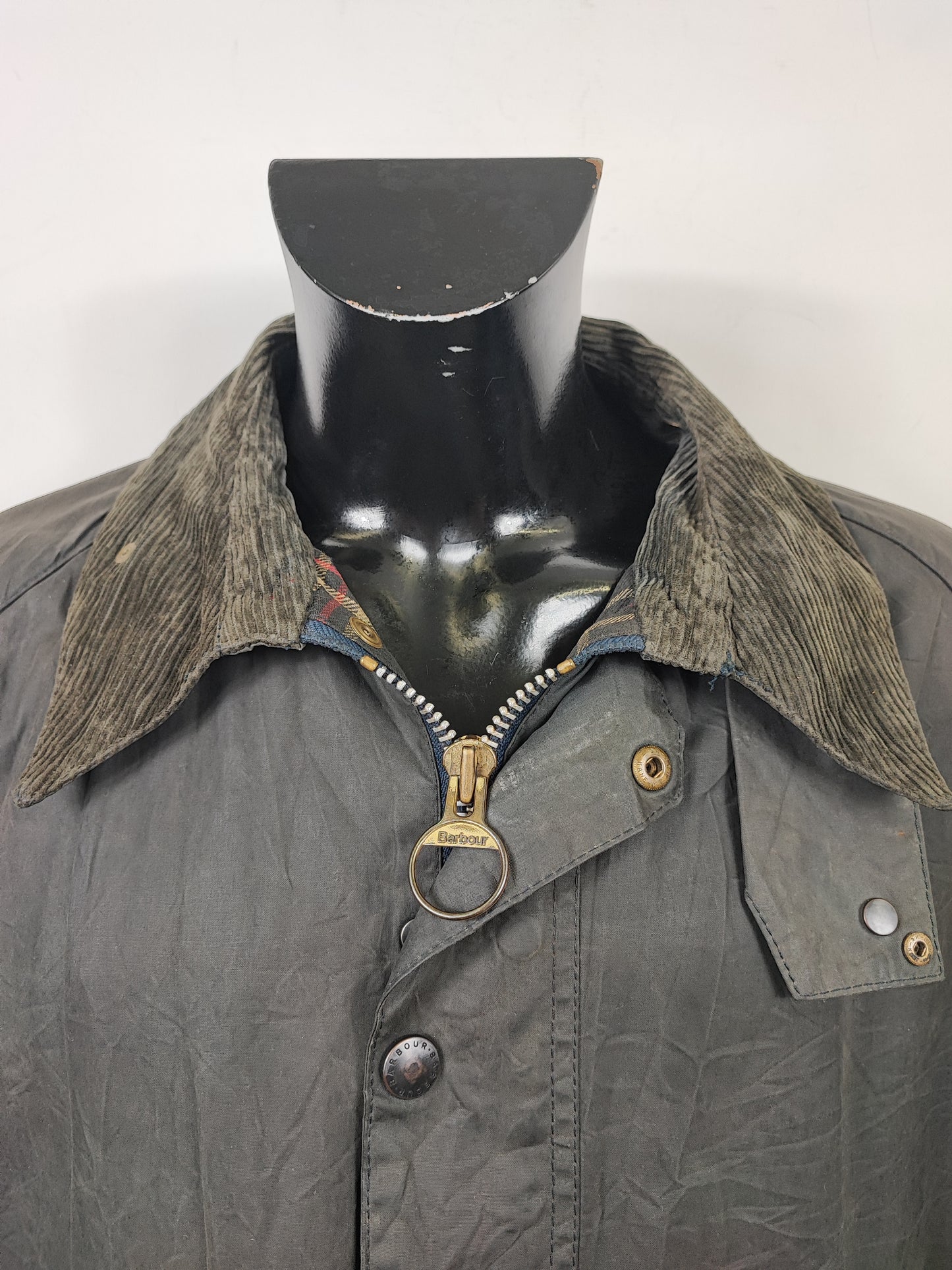 Barbour Giacca Bedale Uomo Blu Vintage C50/127 CM XXL Navy Waxed Bedale Vintage Jacket 2XL