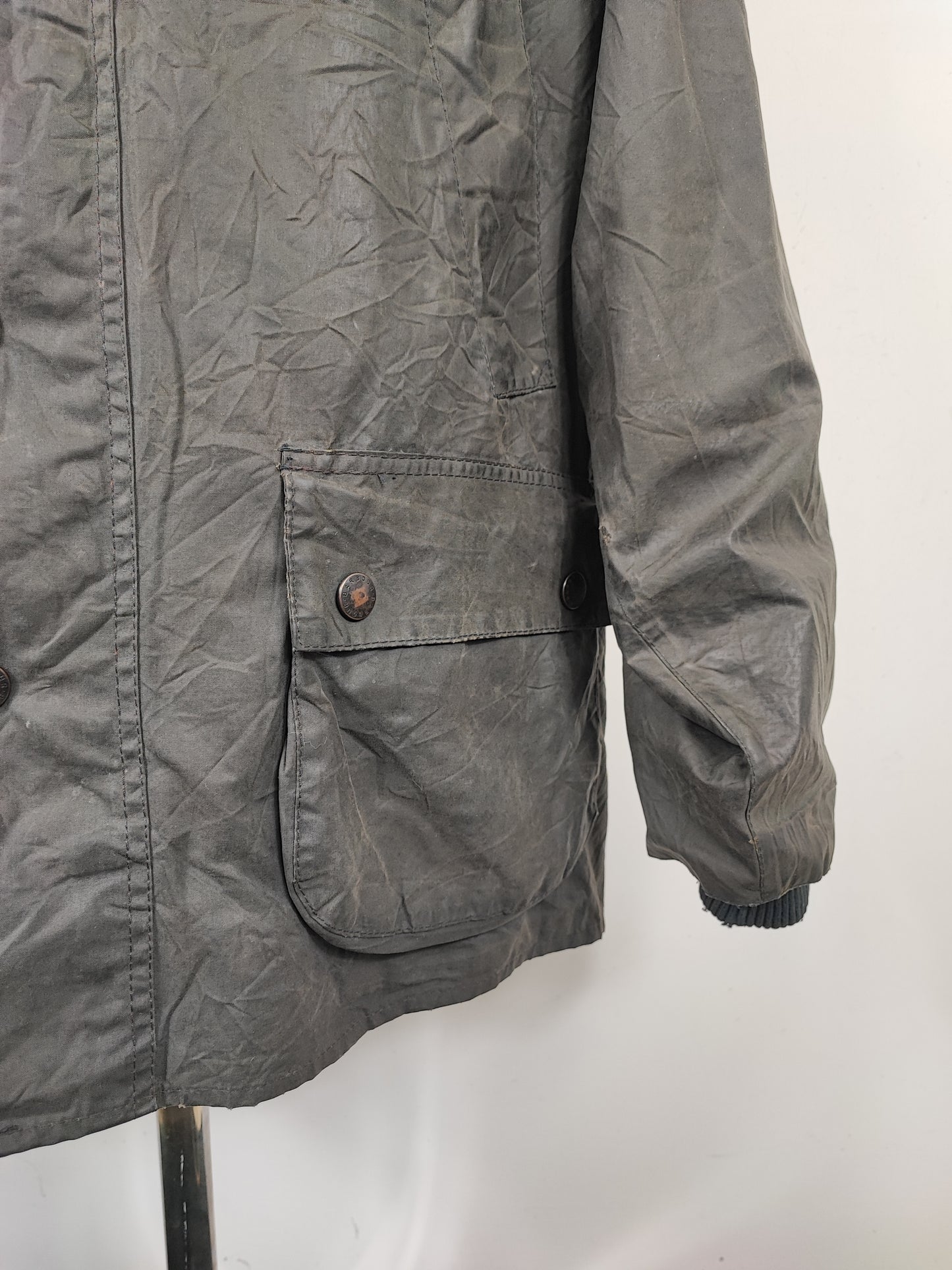 Barbour Giacca Bedale Uomo Blu Vintage C50/127 CM XXL Navy Waxed Bedale Vintage Jacket 2XL