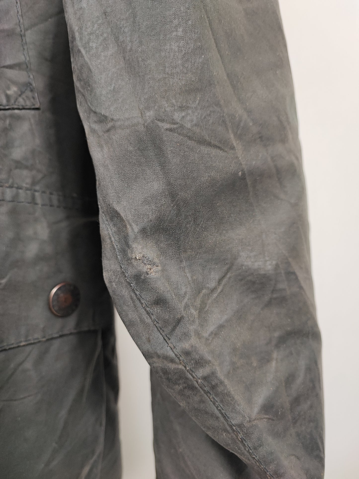 Barbour Giacca Bedale Uomo Blu Vintage C50/127 CM XXL Navy Waxed Bedale Vintage Jacket 2XL