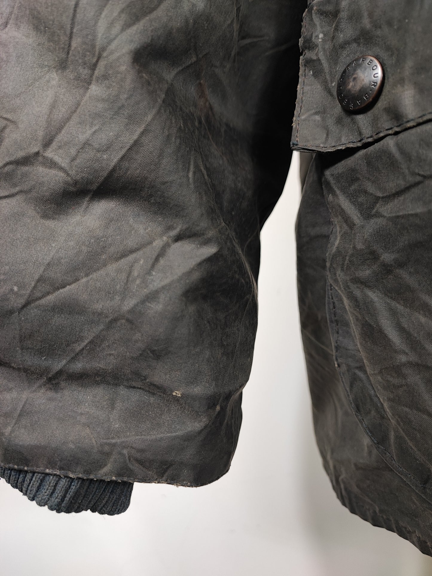 Barbour Giacca Bedale Uomo Blu Vintage C50/127 CM XXL Navy Waxed Bedale Vintage Jacket 2XL