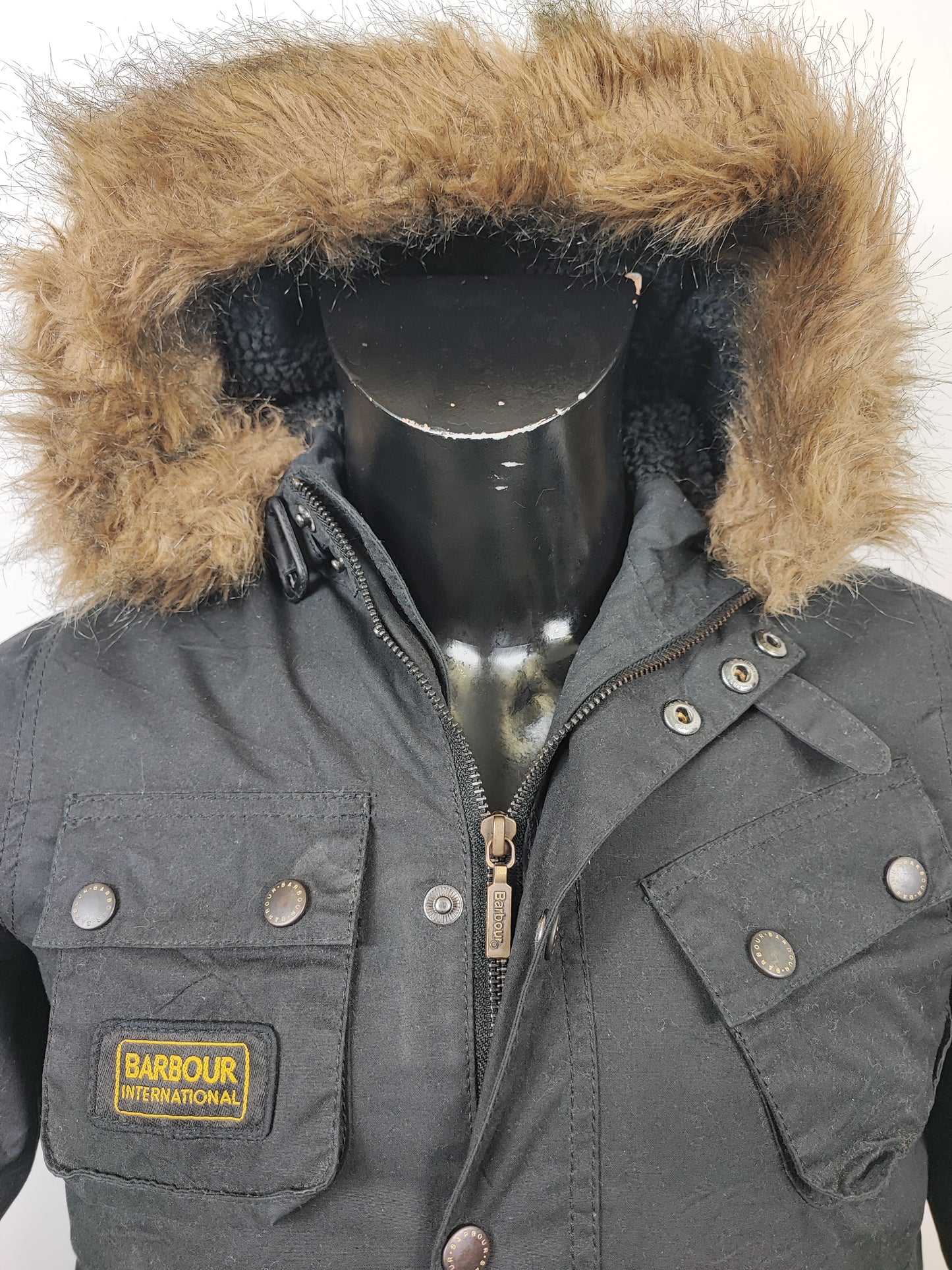 Giacca Barbour International nero da bambino/a Large - Kid Black International Parka size L