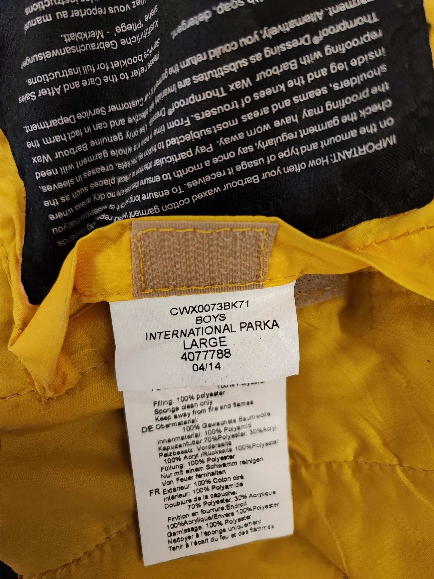 Giacca Barbour International nero da bambino/a Large - Kid Black International Parka size L