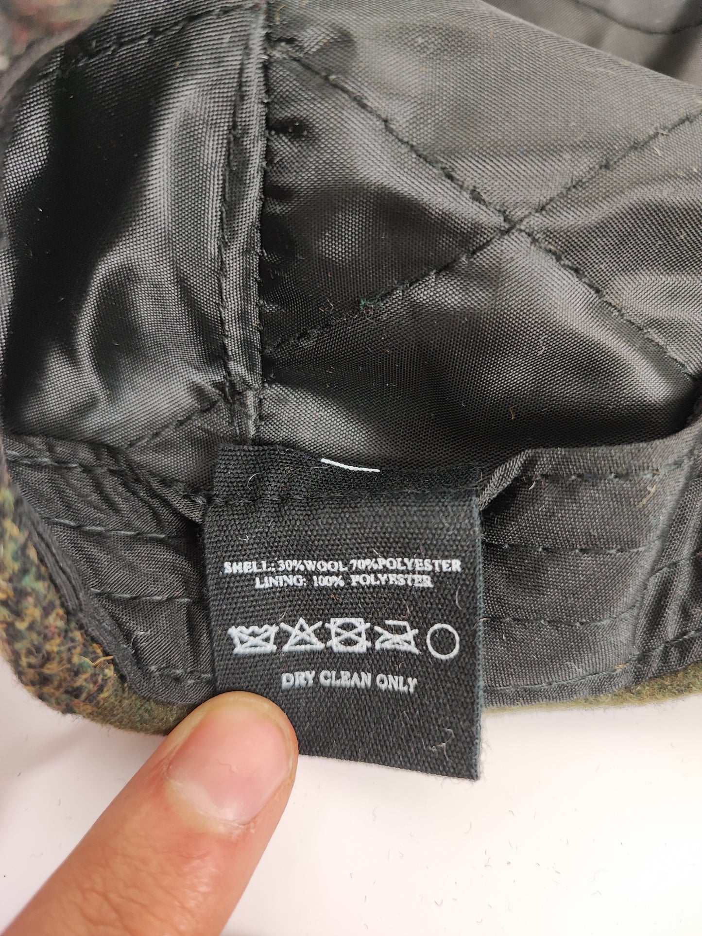 Coppola nuova inglese in lana verde patch  - New English Green Patch Wool Flat cap One size