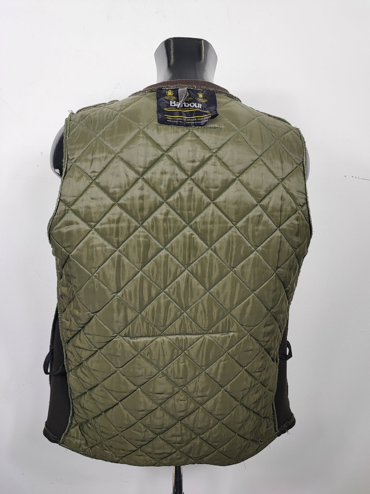 Gilet Barbour Uomo vintage verde da caccia Medium - Man Green Vintage Waistcoat size M