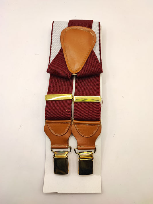 Bretelle da uomo rosso scuro