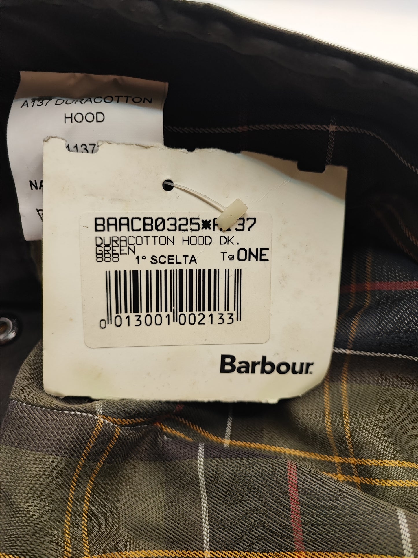 Cappuccio Barbour Marrone DURACOTTON Taglia Unica -Brown Duracotton hood