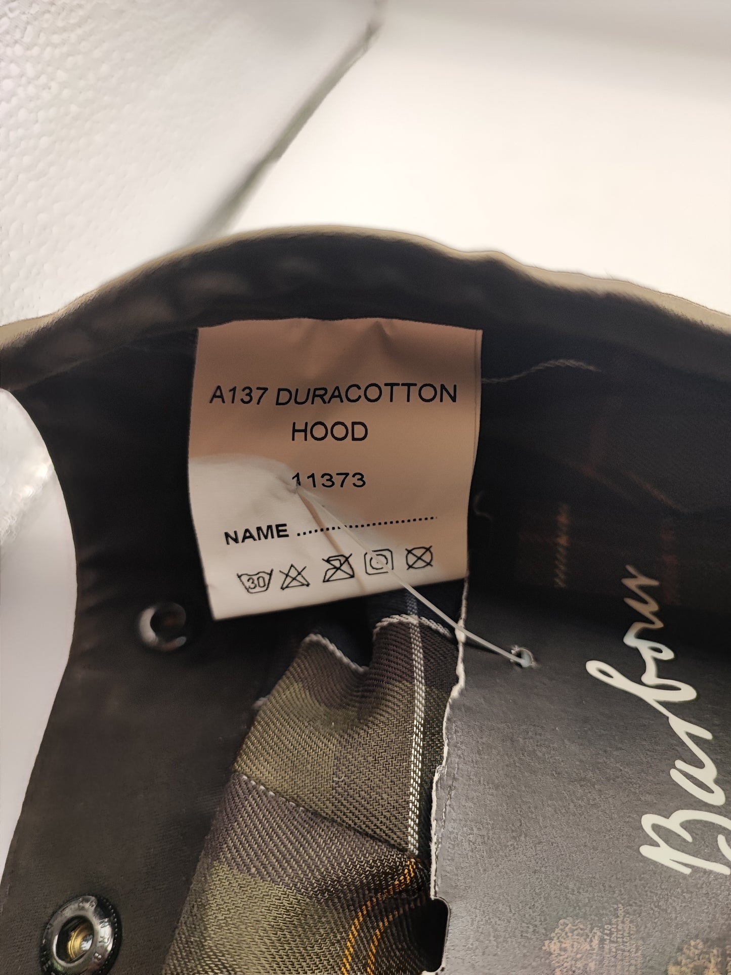 Cappuccio Barbour Marrone DURACOTTON Taglia Unica -Brown Duracotton hood