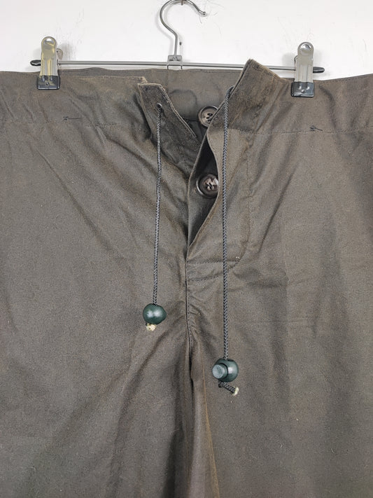Cosciali vintage Barbour cerati verdi Small-  Wax Man Green lined trousers Size Small