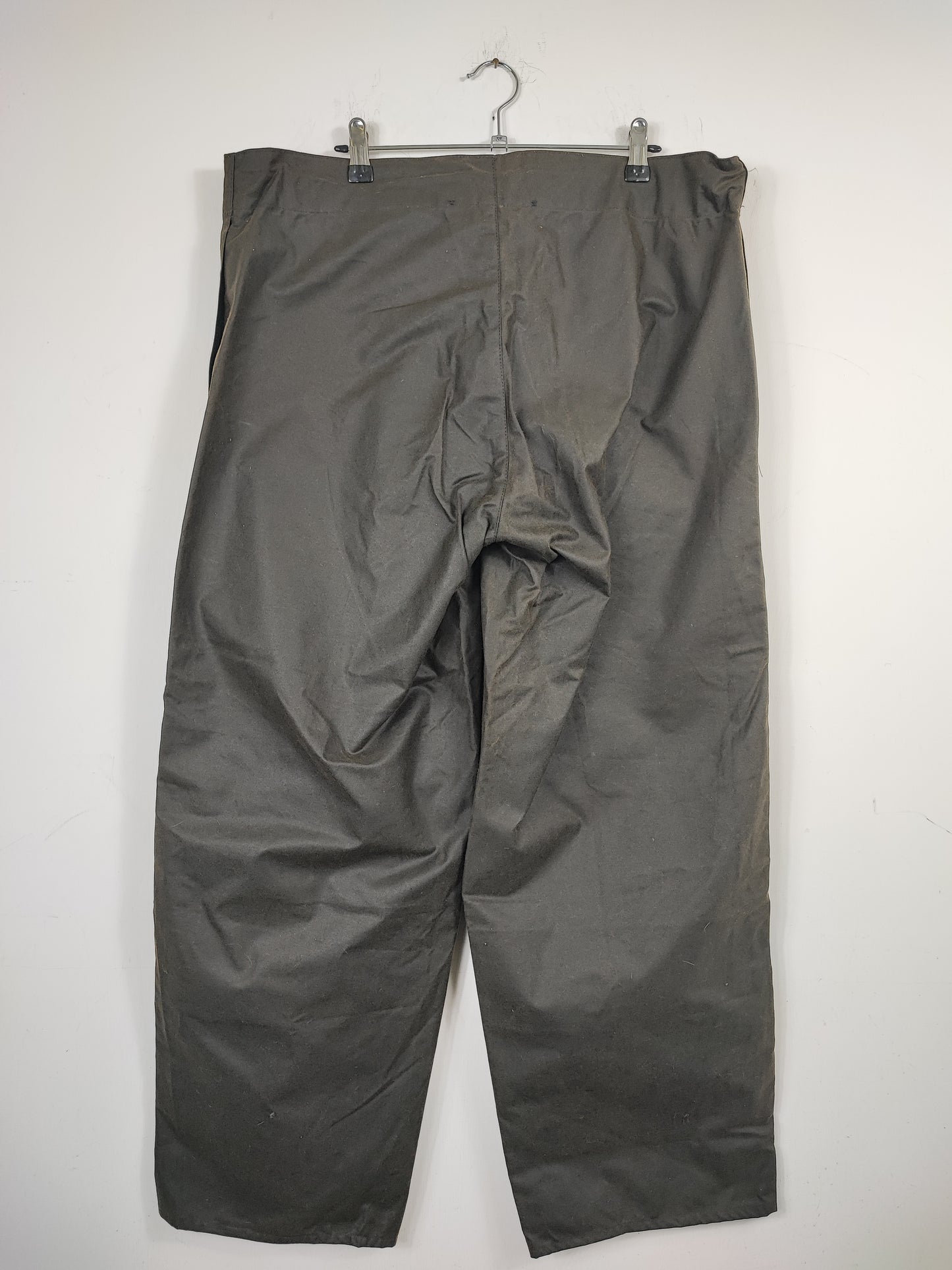 Cosciali vintage Barbour cerati verdi Small-  Wax Man Green lined trousers Size Small