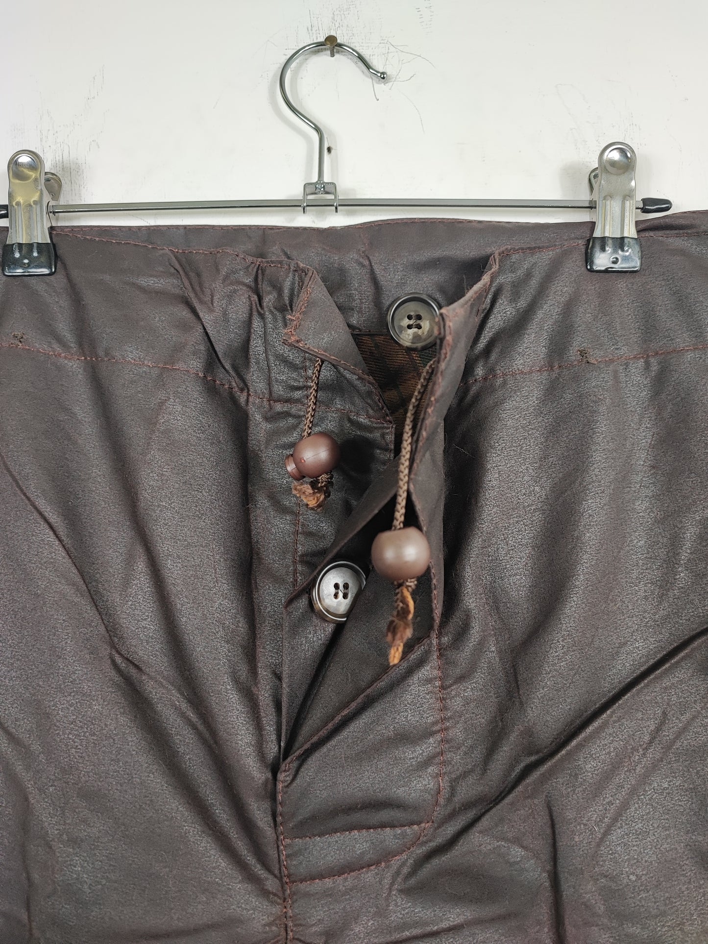 Cosciali vintage Barbour cerati marroni Large - Wax Man Brown Lined trousers Size Large