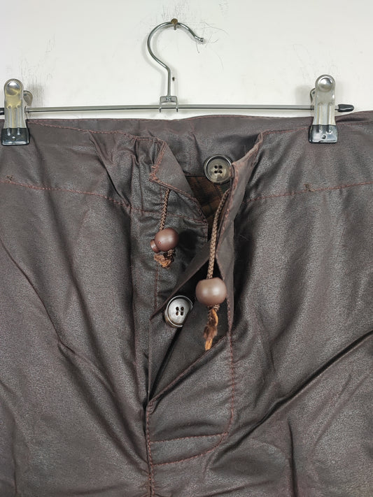 Cosciali vintage Barbour cerati marroni Large - Wax Man Brown Lined trousers Size Large
