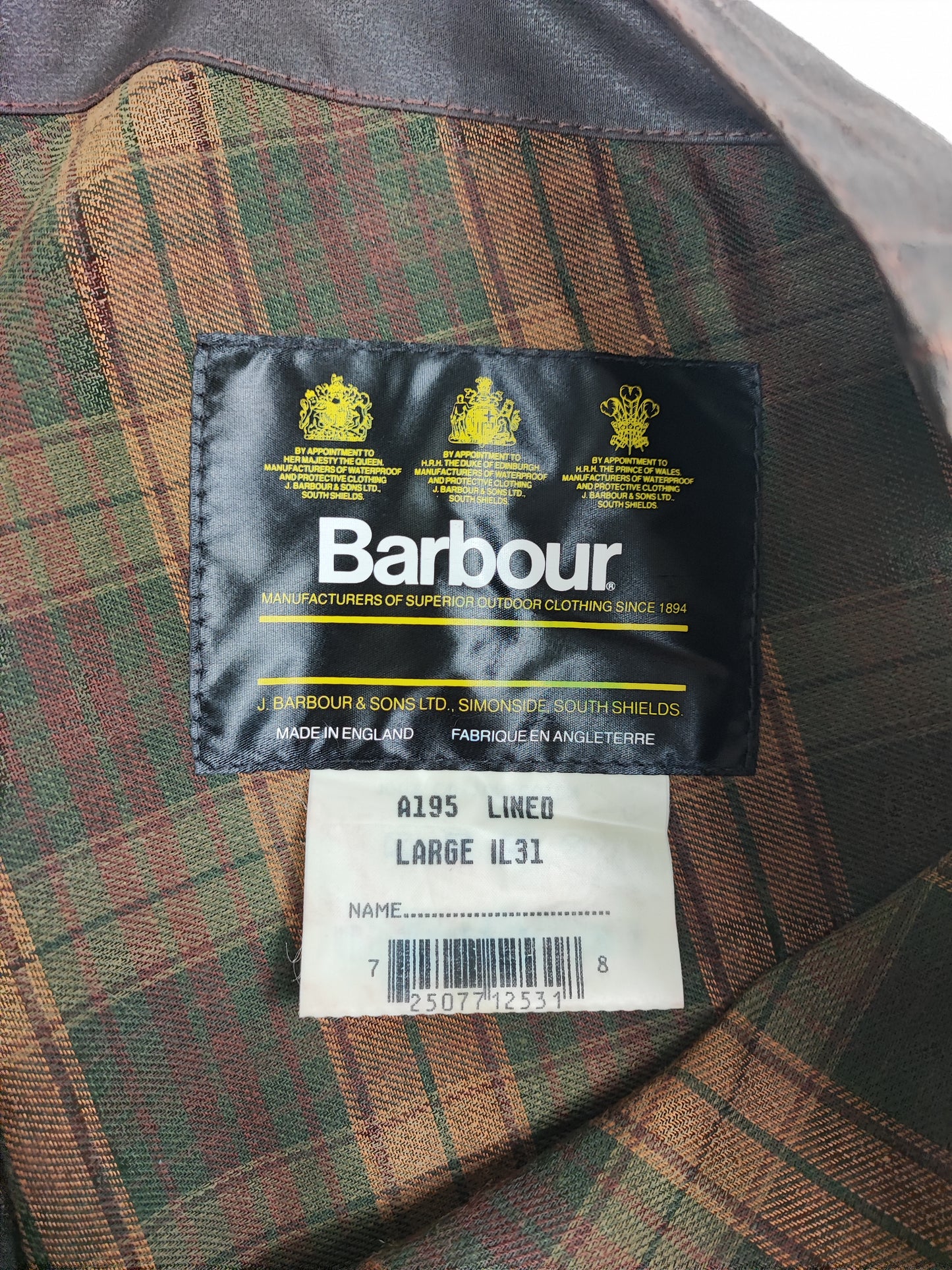Cosciali vintage Barbour cerati marroni Large - Wax Man Brown Lined trousers Size Large