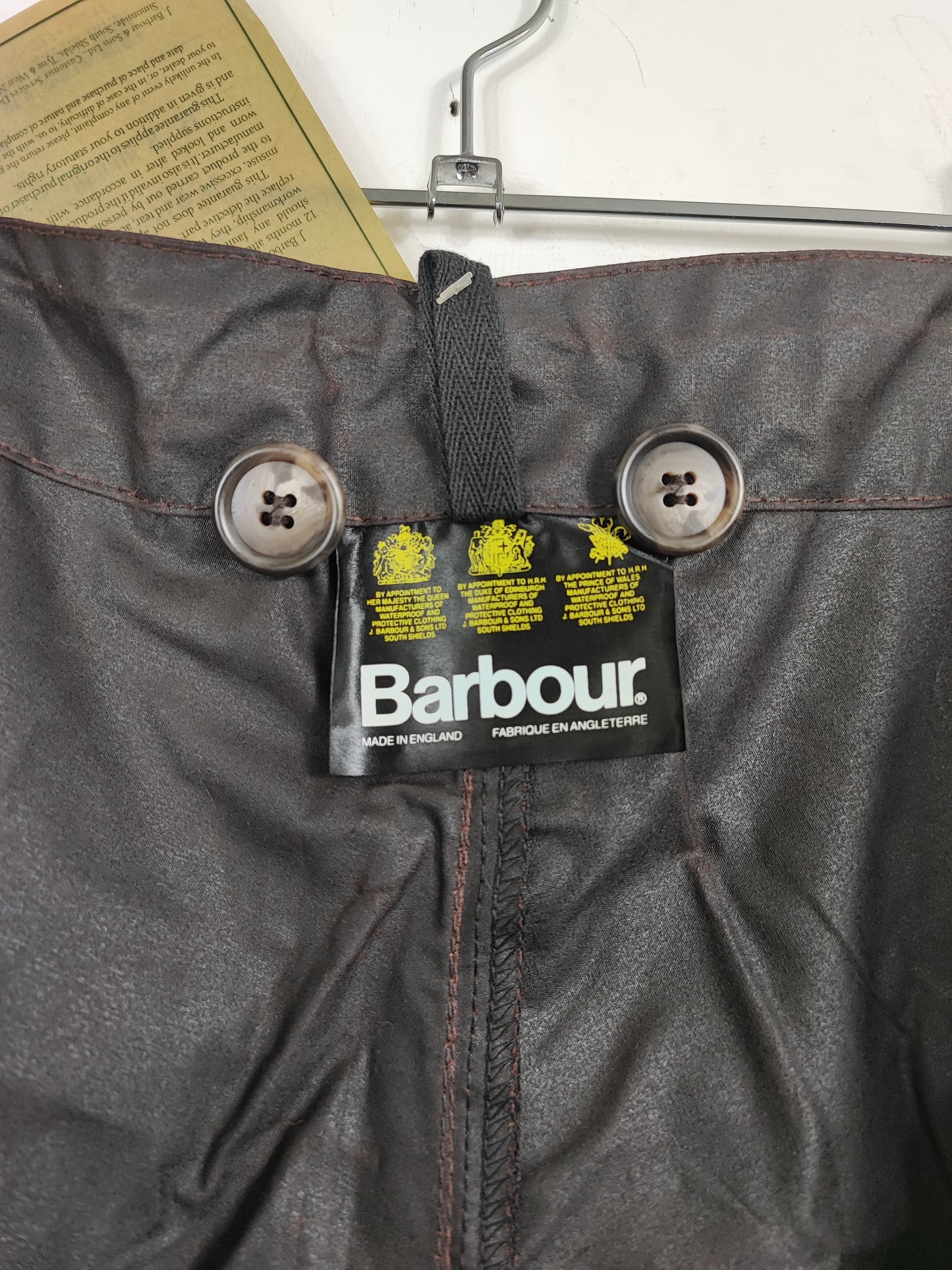 Cosciali vintage Barbour cerati marroni Medium- Wax Man Brown Unlined trousers Size Medium
