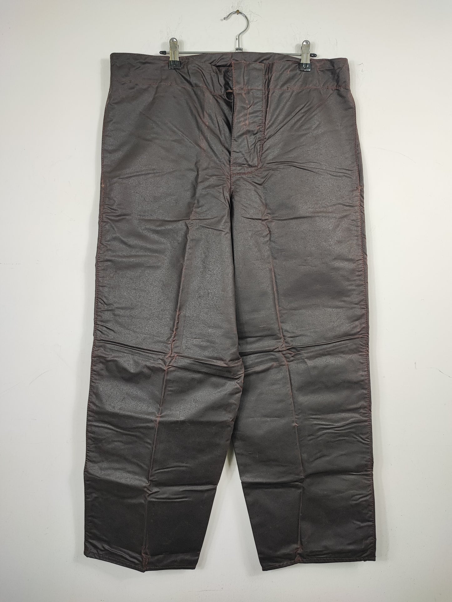 Cosciali vintage Barbour cerati marroni Small-  Wax Man Brown lined trousers Size Small