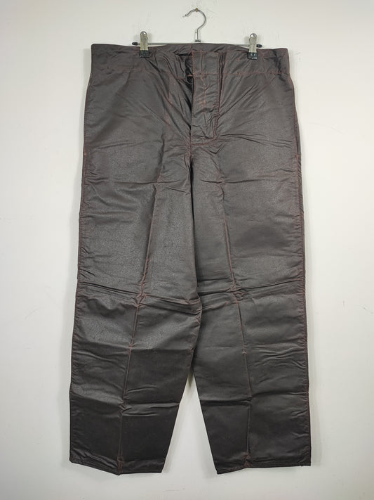 Cosciali vintage Barbour cerati marroni Small-  Wax Man Brown lined trousers Size Small