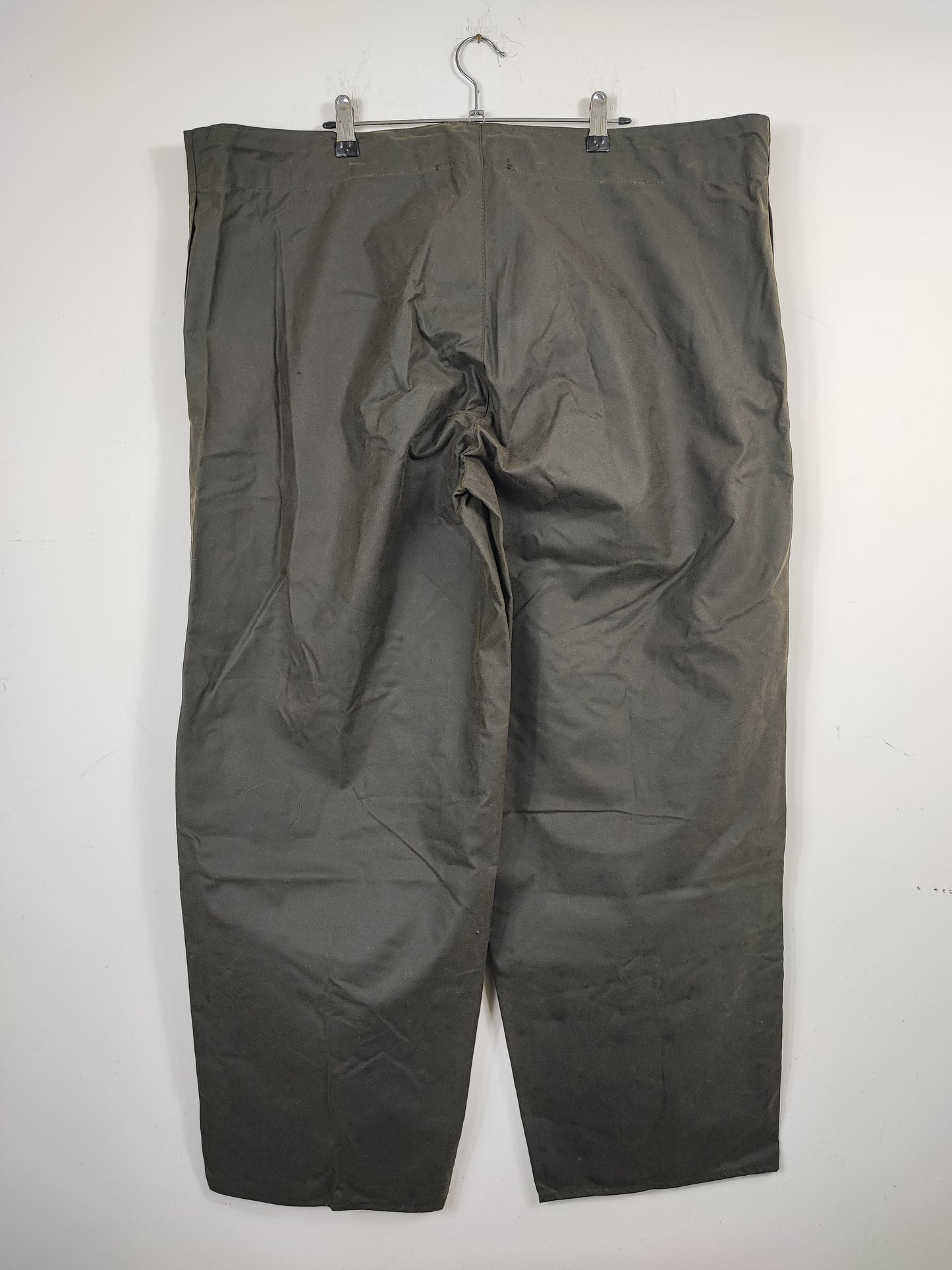 Cosciali vintage Barbour cerati verdi Large-  Wax Man Green lined trousers Size Large