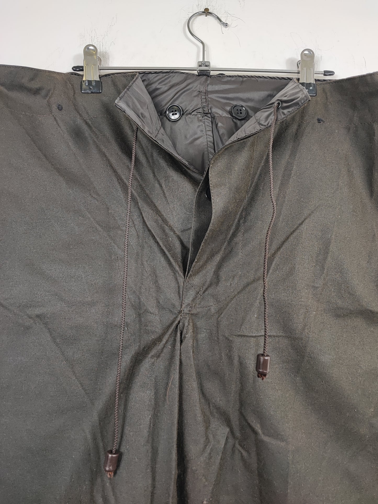 Cosciali vintage Barbour cerati verdi XSmall-  Wax Man Green lined trousers Size Xsmall