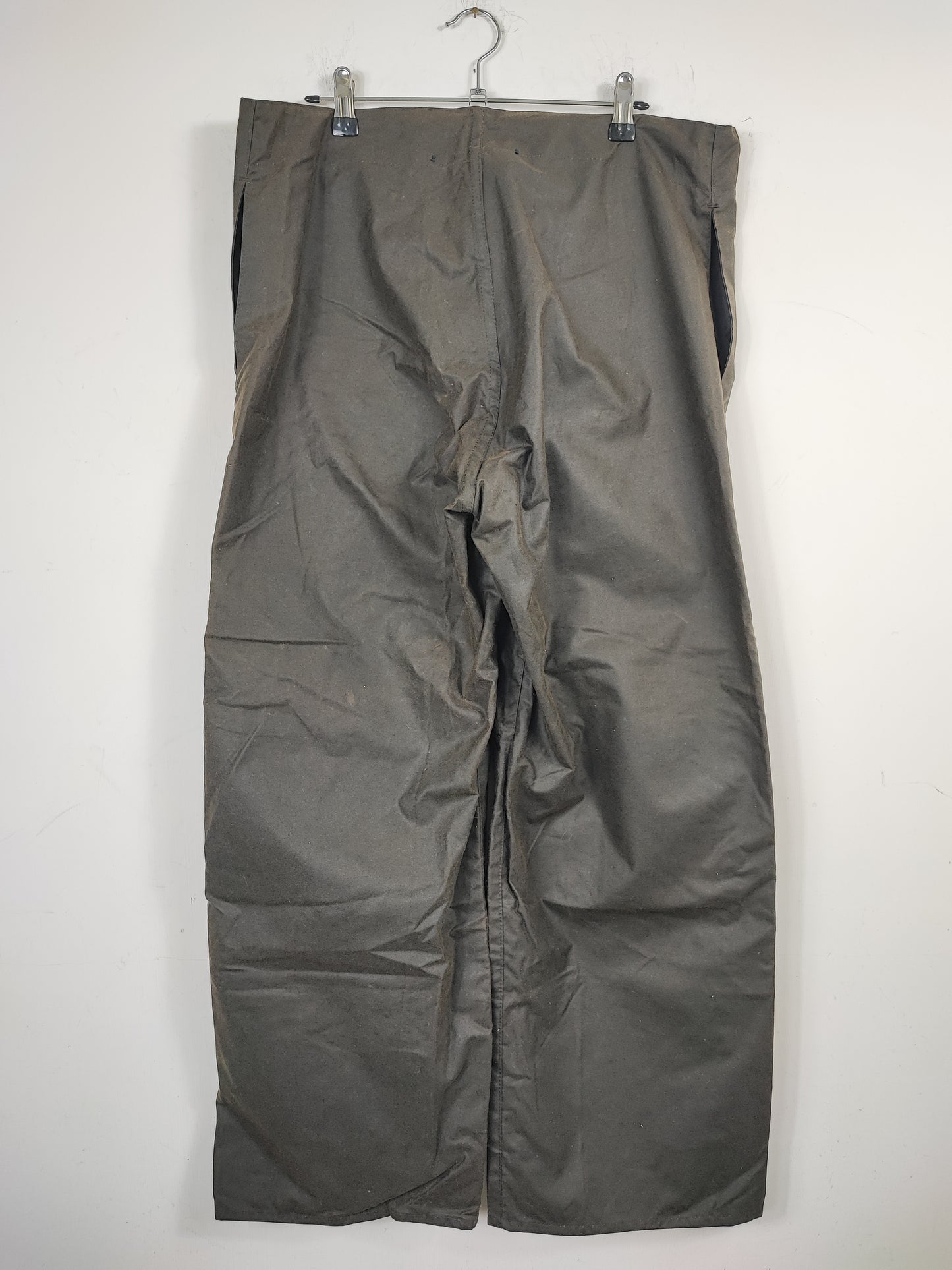 Cosciali vintage Barbour cerati verdi XSmall-  Wax Man Green lined trousers Size Xsmall