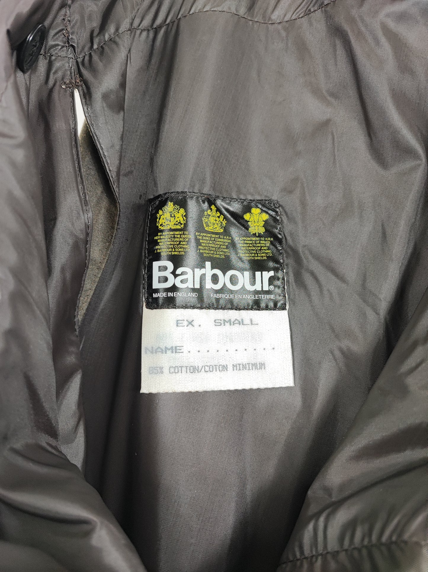 Cosciali vintage Barbour cerati verdi XSmall-  Wax Man Green lined trousers Size Xsmall