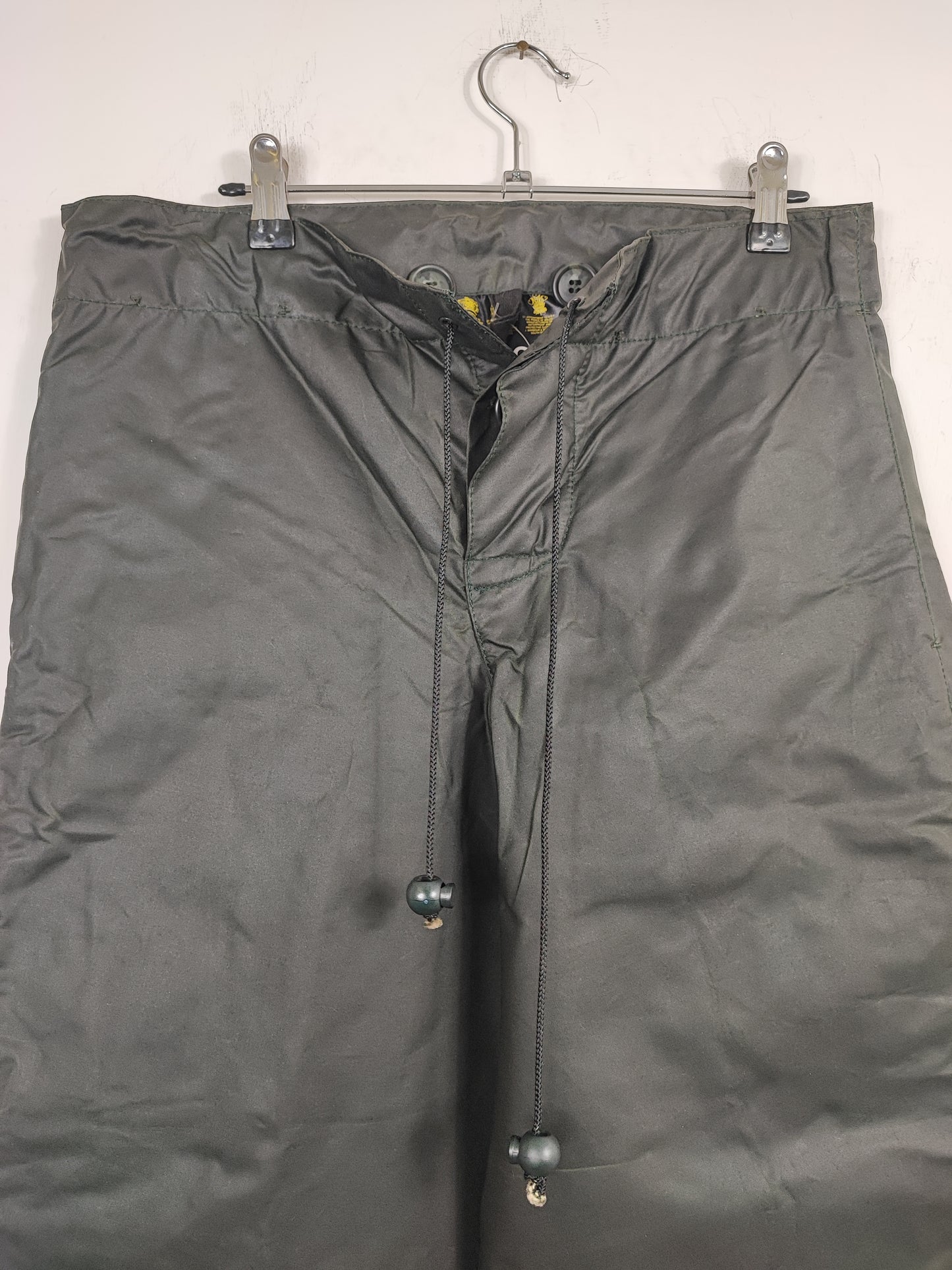 Cosciali vintage Barbour cerati verdi XSmall-  Wax Man Green lined trousers A124 Size Xsmall
