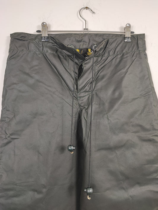 Cosciali vintage Barbour cerati verdi XSmall-  Wax Man Green lined trousers A124 Size Xsmall