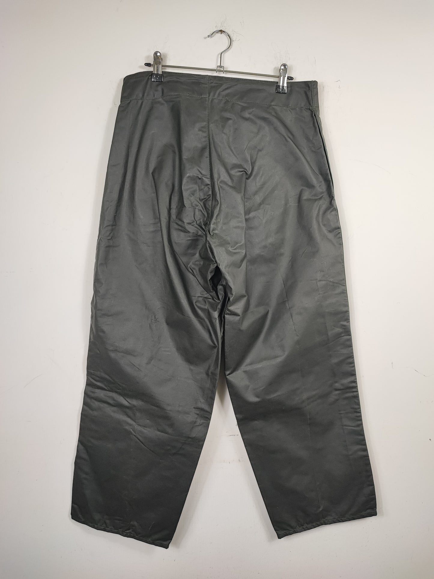 Cosciali vintage Barbour cerati verdi XSmall-  Wax Man Green lined trousers A124 Size Xsmall