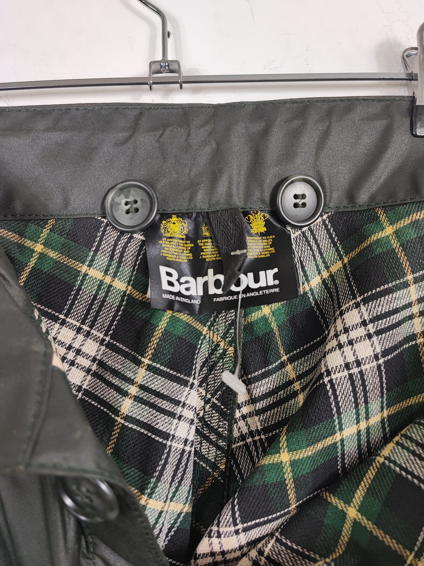 Cosciali vintage Barbour cerati verdi XSmall-  Wax Man Green lined trousers A124 Size Xsmall