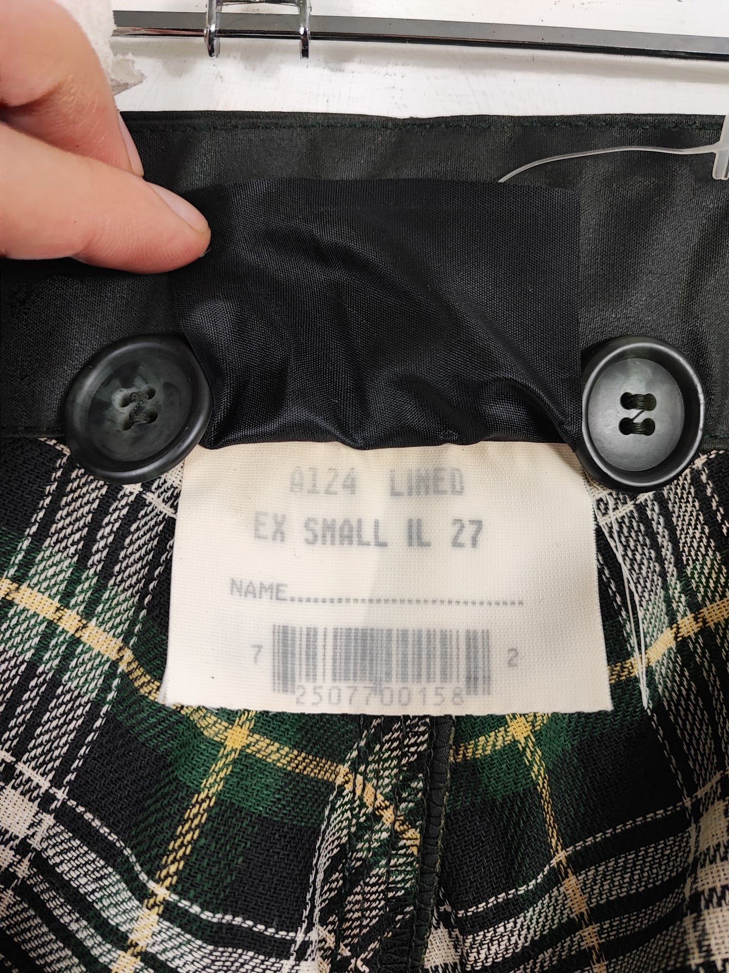 Cosciali vintage Barbour cerati verdi XSmall-  Wax Man Green lined trousers A124 Size Xsmall