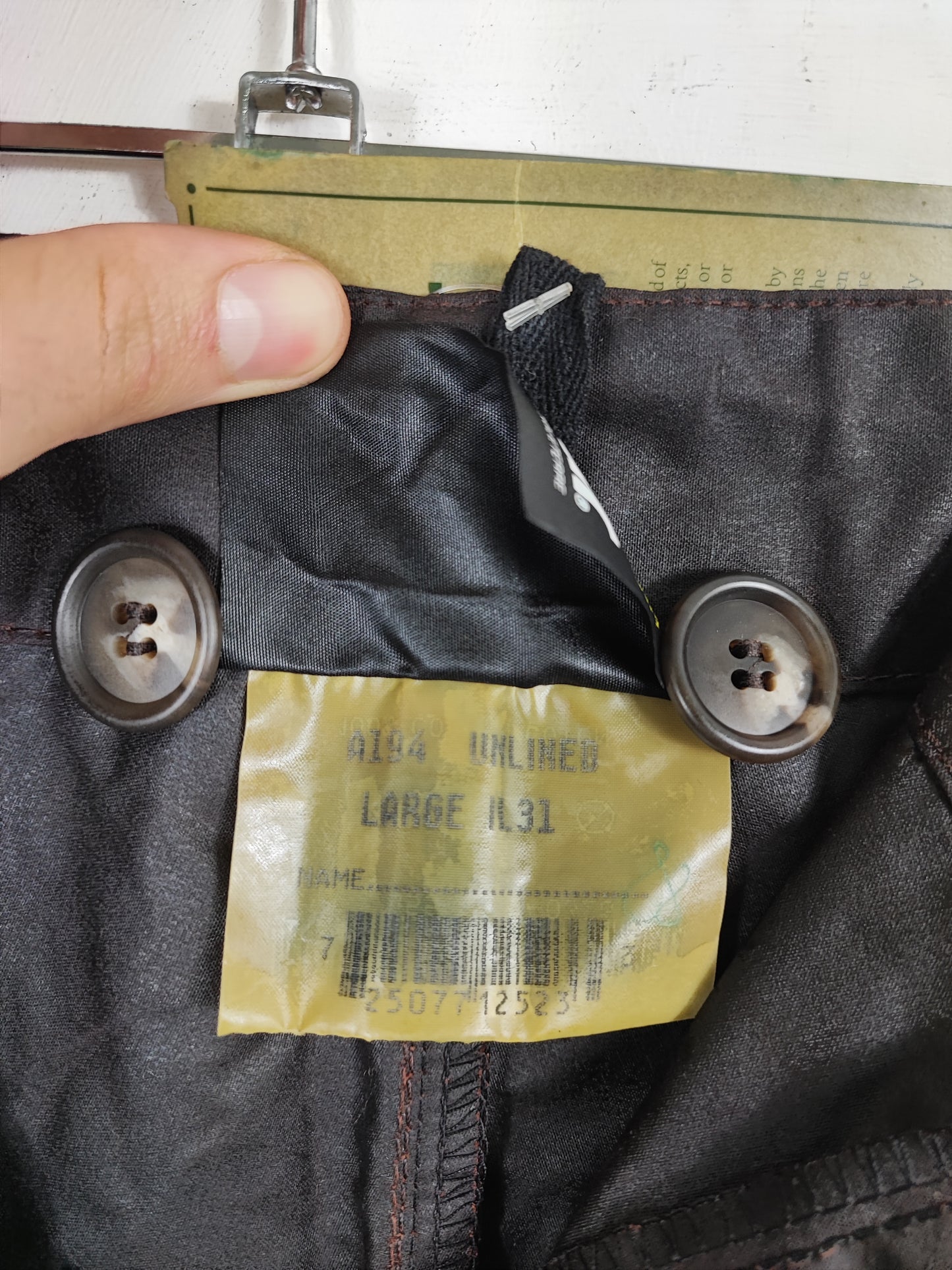 Cosciali vintage Barbour cerati marroni LARGE - Wax Man Brown Unlined trousers Size Large
