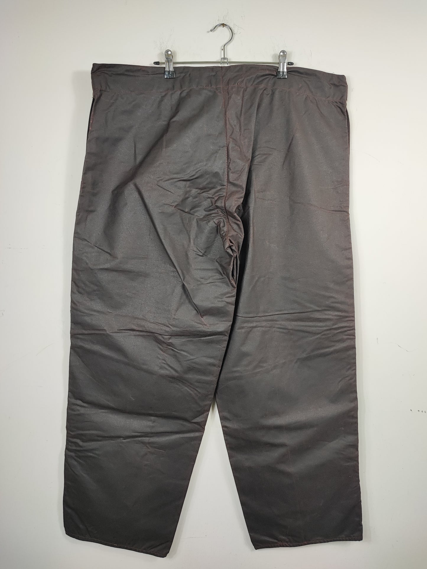 Cosciali vintage Barbour cerati marroni LARGE - Wax Man Brown A195 Lined trousers Size Large