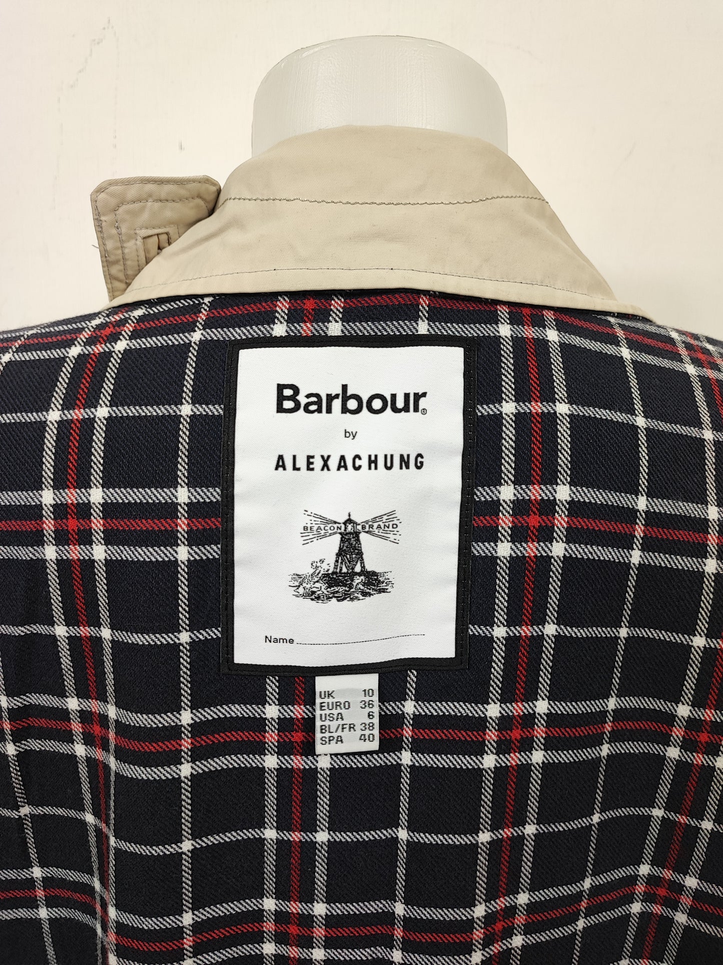 Barbour X Alexa Chung Glenda chiaro uk10 Small- Light Cream Trench by Alexa Chung size uk10 S