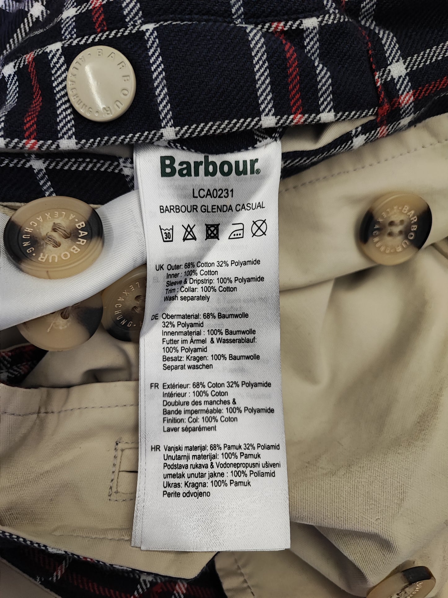 Barbour X Alexa Chung Glenda chiaro uk10 Small- Light Cream Trench by Alexa Chung size uk10 S