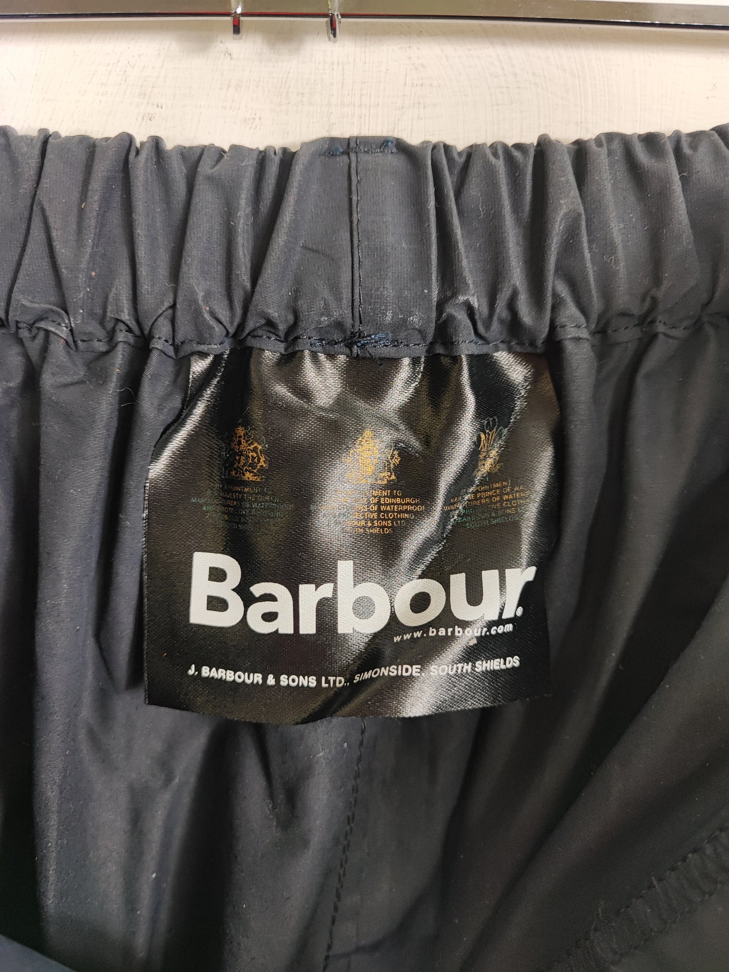 Sovrapantaloni Barbour vintage impermeabili blu L/XL- Man Waterproof Vintage Durham Stowaway trousers Size L/XL