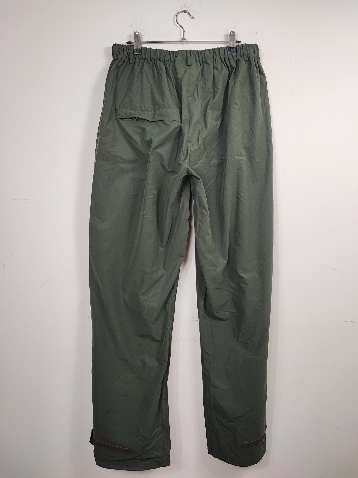 Sovrapantaloni Barbour impermeabili verdi L/XL- Man Waterproof Vintage Durham Packaway trousers Size L/XL