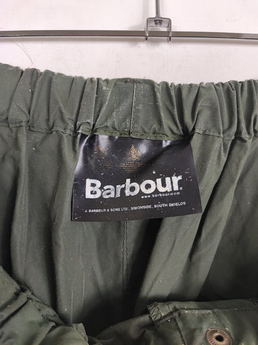 Sovrapantaloni Barbour impermeabili verdi L/XL- Man Waterproof Vintage Durham Packaway trousers Size L/XL