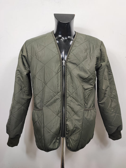 Gilet Imbottitura nuova Verde a manica lunga con zip compatibile per Barbour
