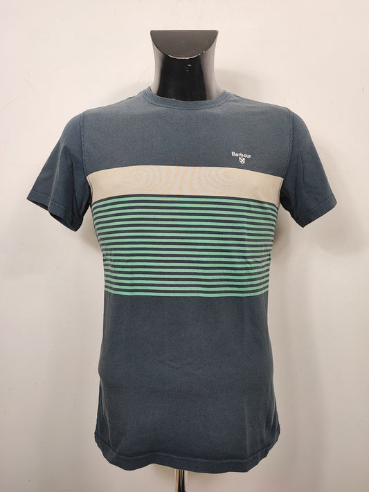 T-shirt Barbour blu da uomo in cotone taglia Small