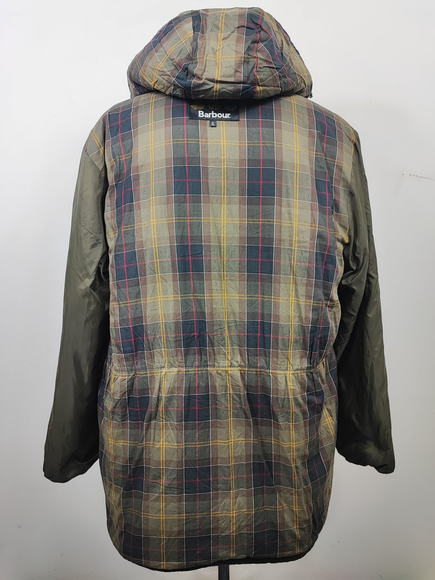 Piumino Barbour Verde XL cerato Hemmingford Jacket - Green Down Wax Jacket with hood size XL