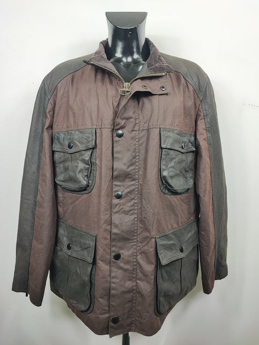 RARA Barbour Giacca Uomo Wax Leather Utility Marrone XLarge- Man Wax Leather Jacket Size Xlarge