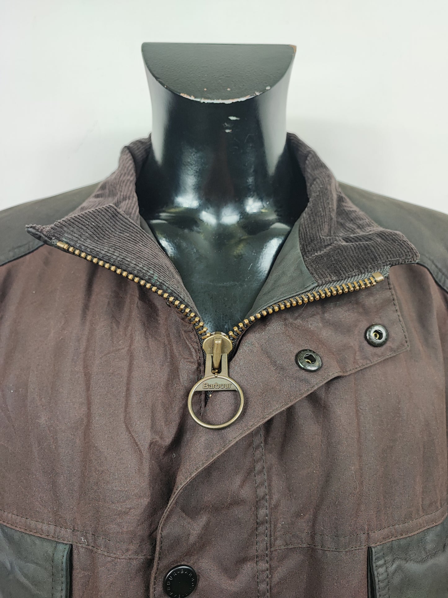 RARA Barbour Giacca Uomo Wax Leather Utility Marrone XLarge- Man Wax Leather Jacket Size Xlarge