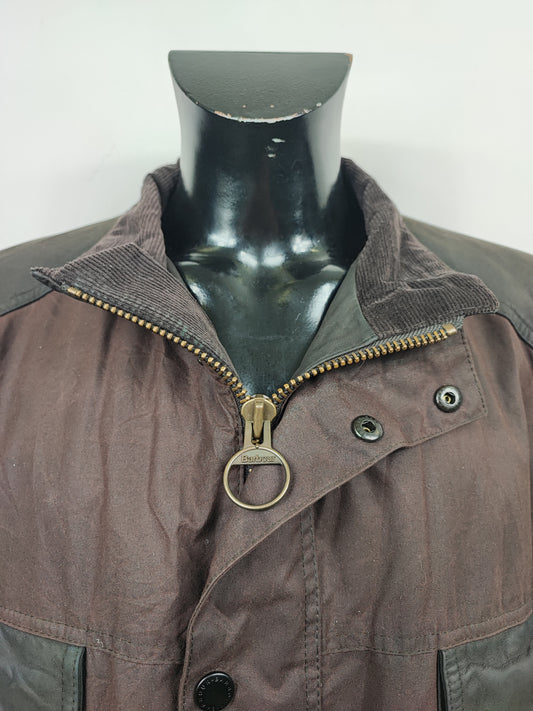 RARA Barbour Giacca Uomo Wax Leather Utility Marrone XLarge- Man Wax Leather Jacket Size Xlarge
