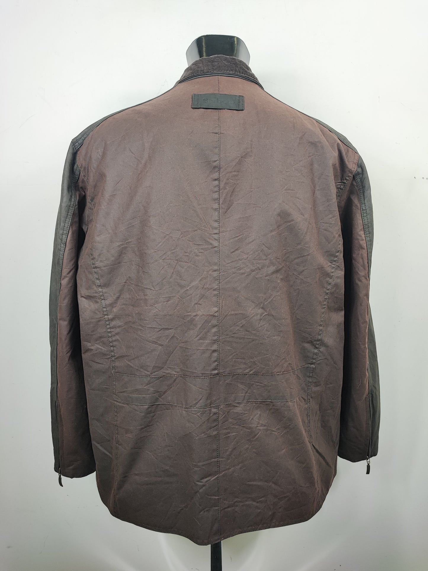 RARA Barbour Giacca Uomo Wax Leather Utility Marrone XLarge- Man Wax Leather Jacket Size Xlarge