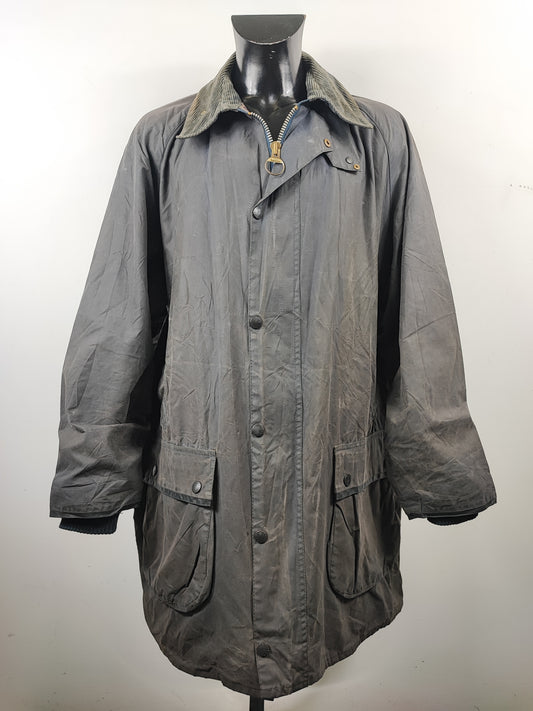 RARO Barbour Giacca Mark Phillips XL blu - Man Navy Wax Vintage Coat Size XLarge
