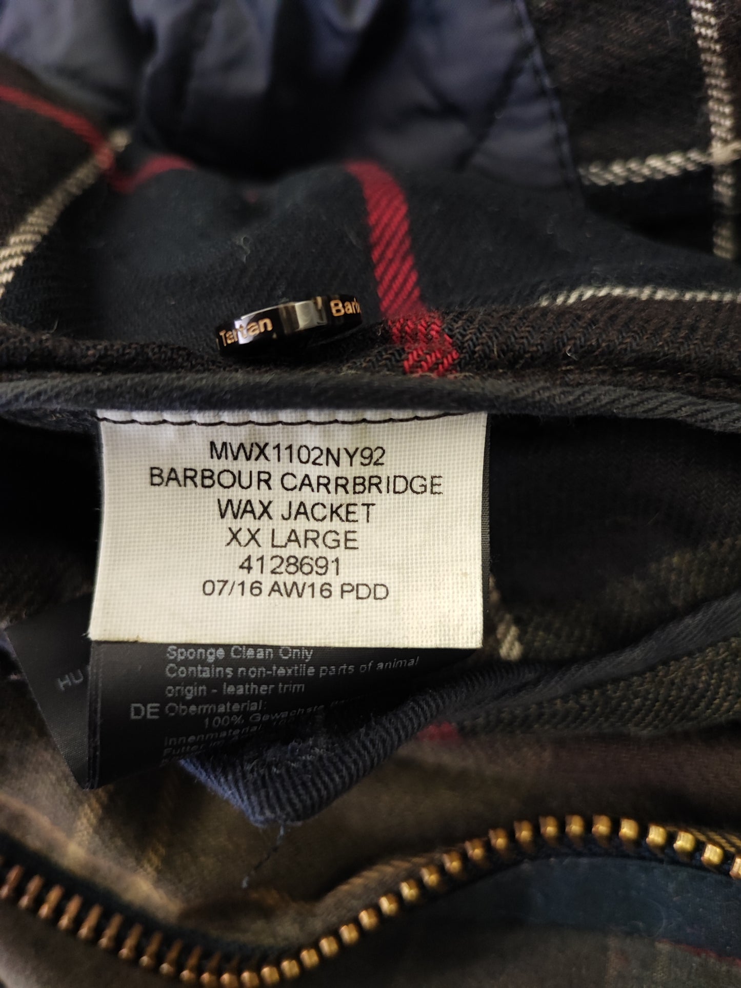 Giacca Barbour blu cerata uomo Carrbridge xxl -Man Navy Carrbridge Wax Jacket Size XXL